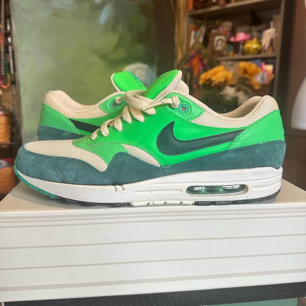 Nike Air Max 1 Essential Atomic Teal Poison Green Mens Size 12 537383-230 - Picture 5 of 11